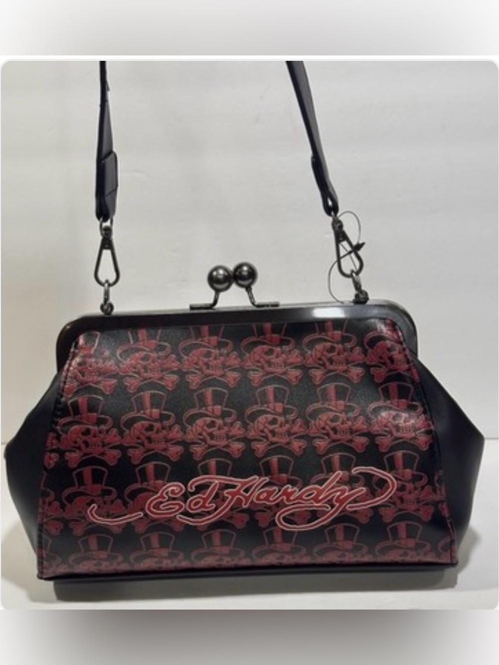 Ed Hardy Graphic Rhinestone Tiger Clutch / Shoulder Bag NWT - Picture 6 of 6